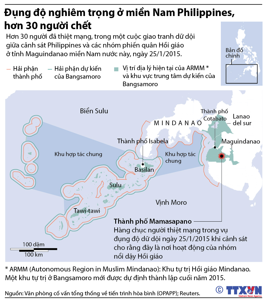 Đụng độ nghiêm trọng ở miền Nam Philippines, hơn 30 người chết